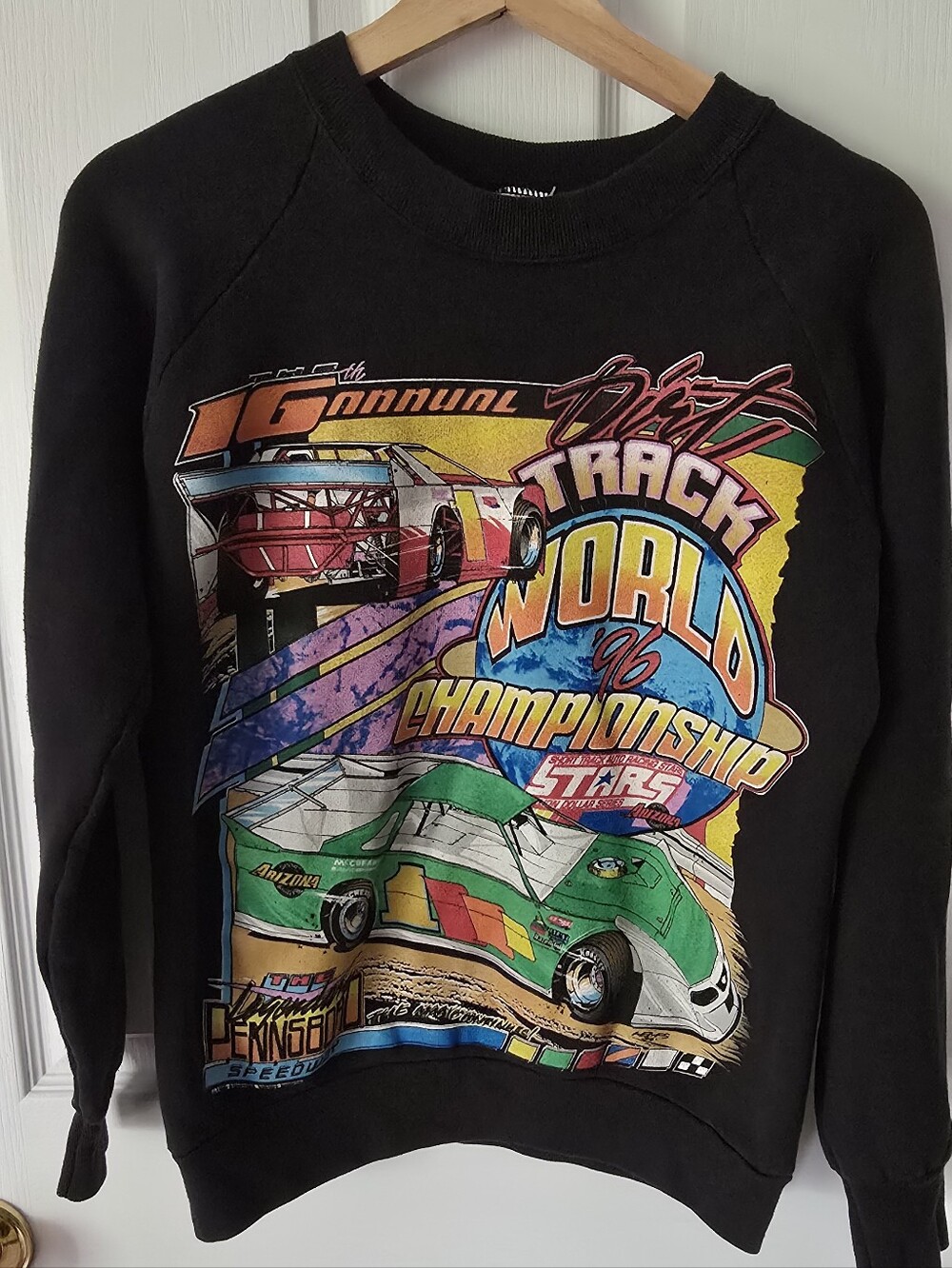 Vintage '90s Nascar AMAZING graphic Cotton Sweatshirt, Fruit Of The Loom